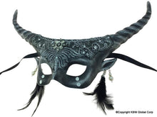 Load image into Gallery viewer, Venetian Lace Horned Mask
