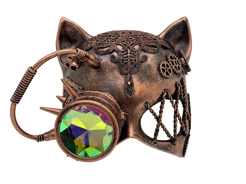 Steampunk Cat Mask Copper