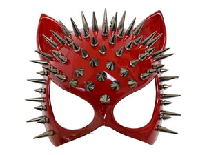 Mask Catface Red w/Spikes