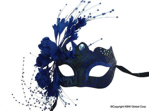 Venetian Mask with Flowers In 4 Colors