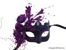 Load image into Gallery viewer, Venetian Mask with Flowers In 4 Colors
