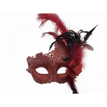 Load image into Gallery viewer, Mask Lace w/ Feathers on Side
