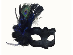 Venetian Mask with Side Feathers