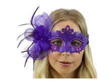 Load image into Gallery viewer, Mask Lace w/Jewels Coque DLX BK
