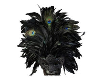 Load image into Gallery viewer, Venetian Mask with Coque &amp; Peacock Feathers
