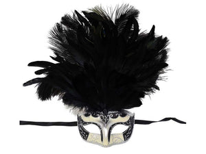 Mask w/ Feathers In 3 Colors