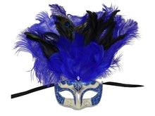 Load image into Gallery viewer, Mask w/ Feathers In 3 Colors
