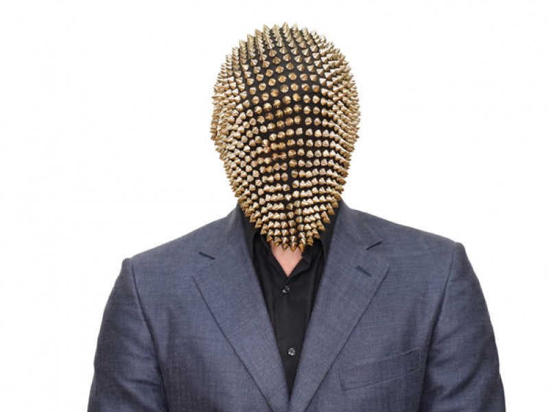 Full Head Mask with Gold Spikes