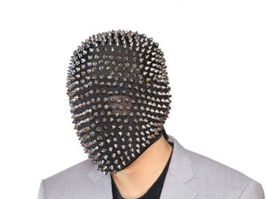 Full Head Mask with Silver Spikes