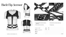 Load image into Gallery viewer, Vest Adjustable Black Punk Vest
