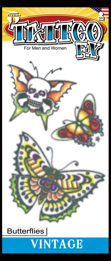 Vintage Butterflies Tattoo