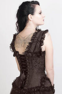 Overbust Brown Lace Victorian Corset