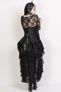 Underbust Corset Dress Black velvet