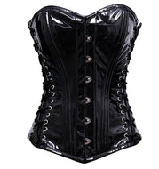 Corset Overbust Aaron PVC Vinyl Black