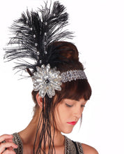Load image into Gallery viewer, Sequins Flapper Headband w/ Feathers
