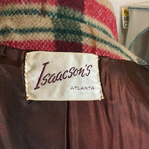 Isaacson’s Atlanta 70s Plaid Wool Womens Trench