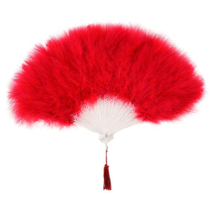 Fan Marabou Feather Red
